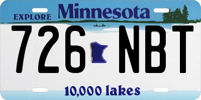 MN license plate 726NBT