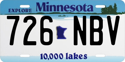 MN license plate 726NBV