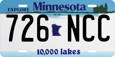MN license plate 726NCC