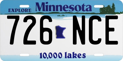 MN license plate 726NCE