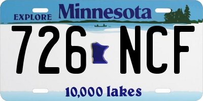 MN license plate 726NCF