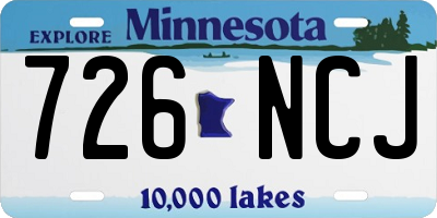 MN license plate 726NCJ