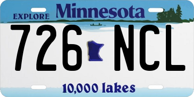 MN license plate 726NCL