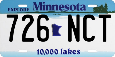 MN license plate 726NCT