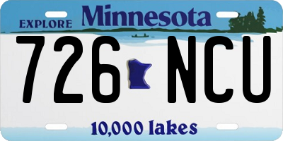 MN license plate 726NCU