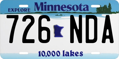 MN license plate 726NDA