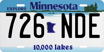 MN license plate 726NDE