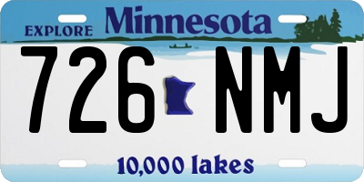 MN license plate 726NMJ