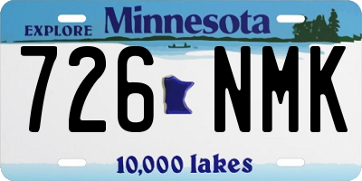 MN license plate 726NMK