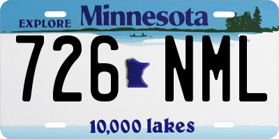 MN license plate 726NML