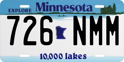 MN license plate 726NMM
