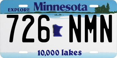 MN license plate 726NMN