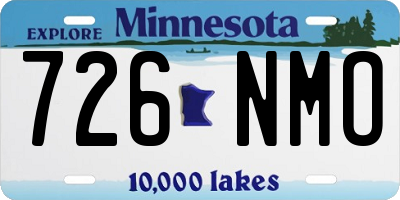 MN license plate 726NMO