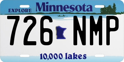 MN license plate 726NMP