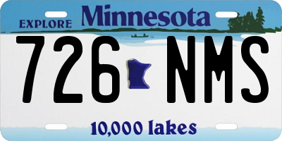 MN license plate 726NMS
