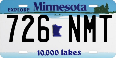 MN license plate 726NMT