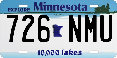 MN license plate 726NMU