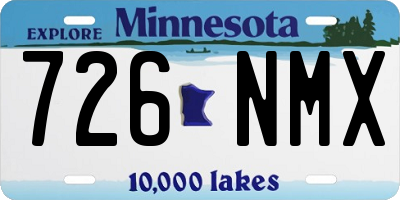 MN license plate 726NMX