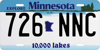 MN license plate 726NNC
