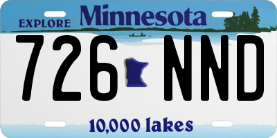 MN license plate 726NND