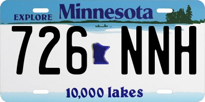 MN license plate 726NNH