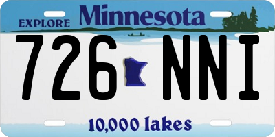 MN license plate 726NNI