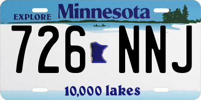 MN license plate 726NNJ