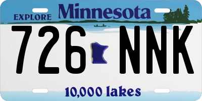 MN license plate 726NNK