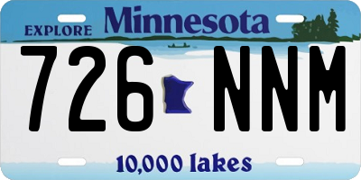 MN license plate 726NNM