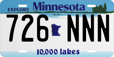 MN license plate 726NNN