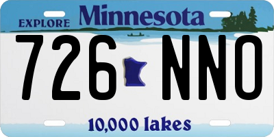 MN license plate 726NNO