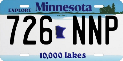 MN license plate 726NNP