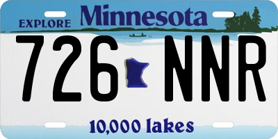 MN license plate 726NNR
