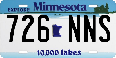 MN license plate 726NNS
