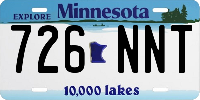 MN license plate 726NNT