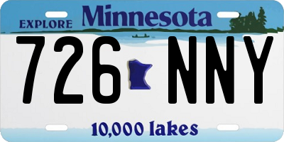 MN license plate 726NNY