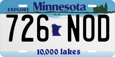 MN license plate 726NOD