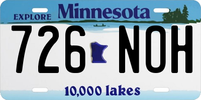 MN license plate 726NOH