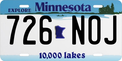 MN license plate 726NOJ