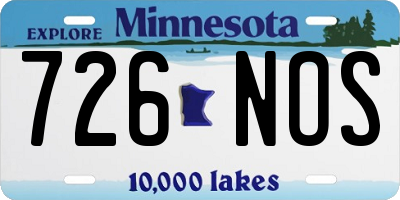 MN license plate 726NOS