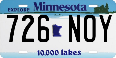 MN license plate 726NOY
