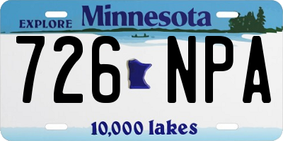 MN license plate 726NPA