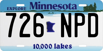 MN license plate 726NPD