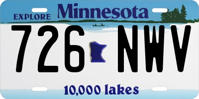 MN license plate 726NWV