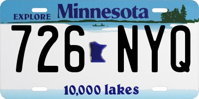 MN license plate 726NYQ