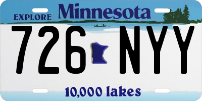 MN license plate 726NYY