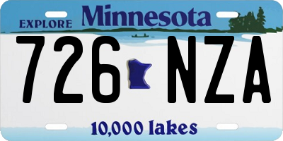 MN license plate 726NZA