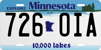 MN license plate 726OIA