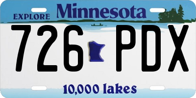 MN license plate 726PDX