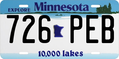 MN license plate 726PEB